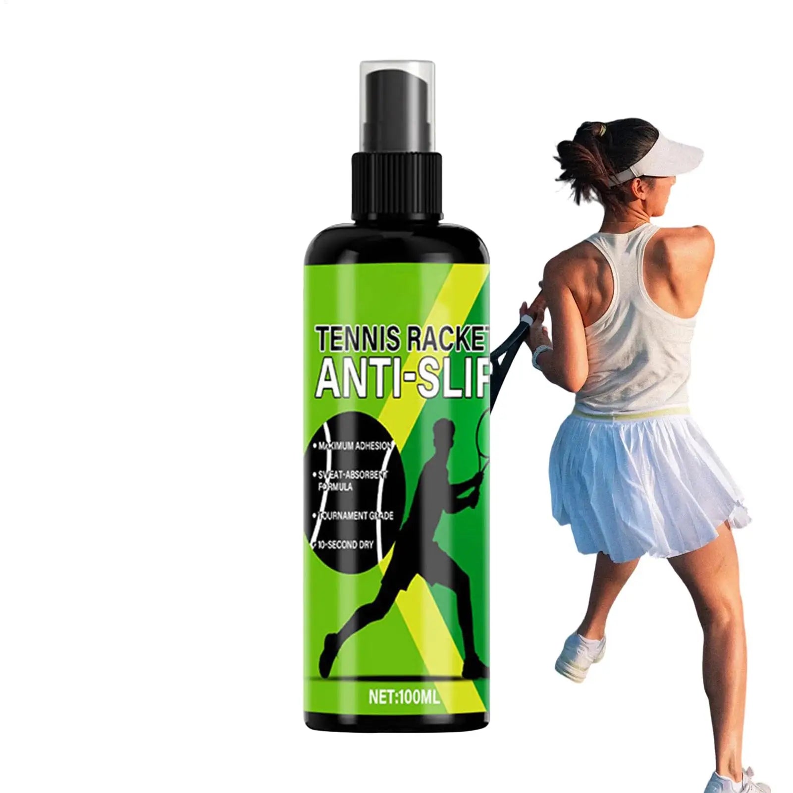 Spray adhésif pour poignée de chauve-souris, 100ml, produit de nettoyage pour raquette de Tennis, pour femmes, hommes, adultes, joueurs, athlètes débutants
