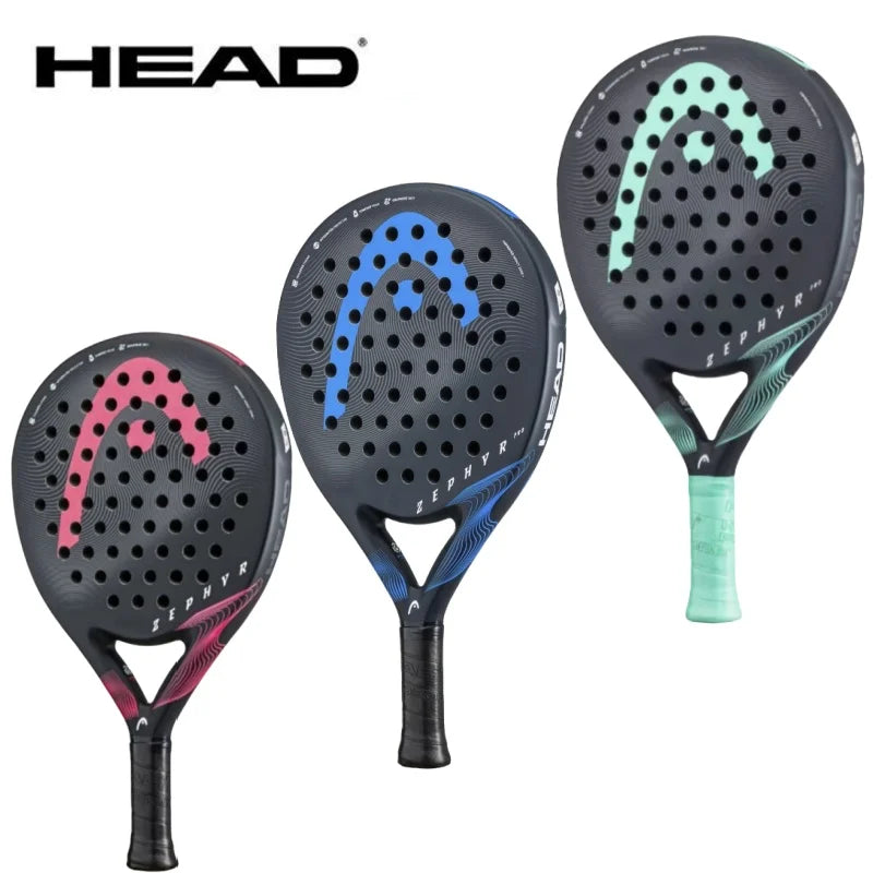 Véritable HEAD Tennis Padel Raquettes ZEPHYR Série En Fiber De Carbone EVA Mémoire Flex Mousse Core Padel Raquettes De Tennis Légères
