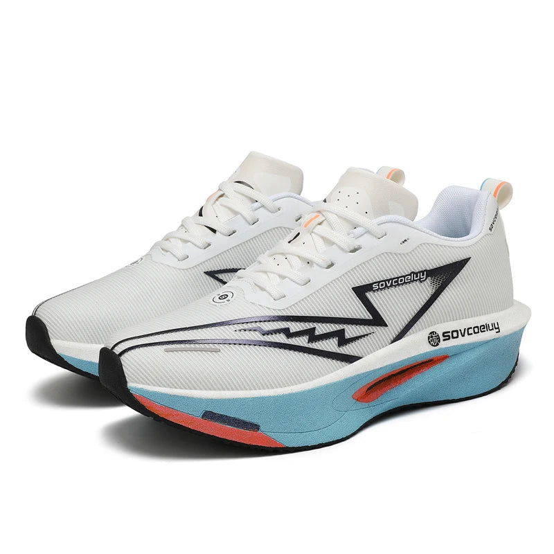 Chaussures de course planche de carbone spécialité Marathon hommes sport respirant léger femmes confortable athlétique antidérapant baskets