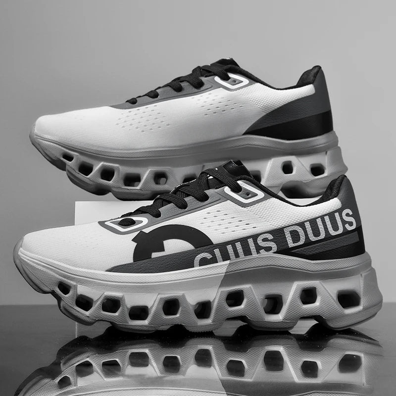 Chaussures de course pour hommes, chaussures tout-terrain, amortissantes, antidérapantes, respirantes, en maille, chaussures de luxe, baskets de course pour couple en plein air