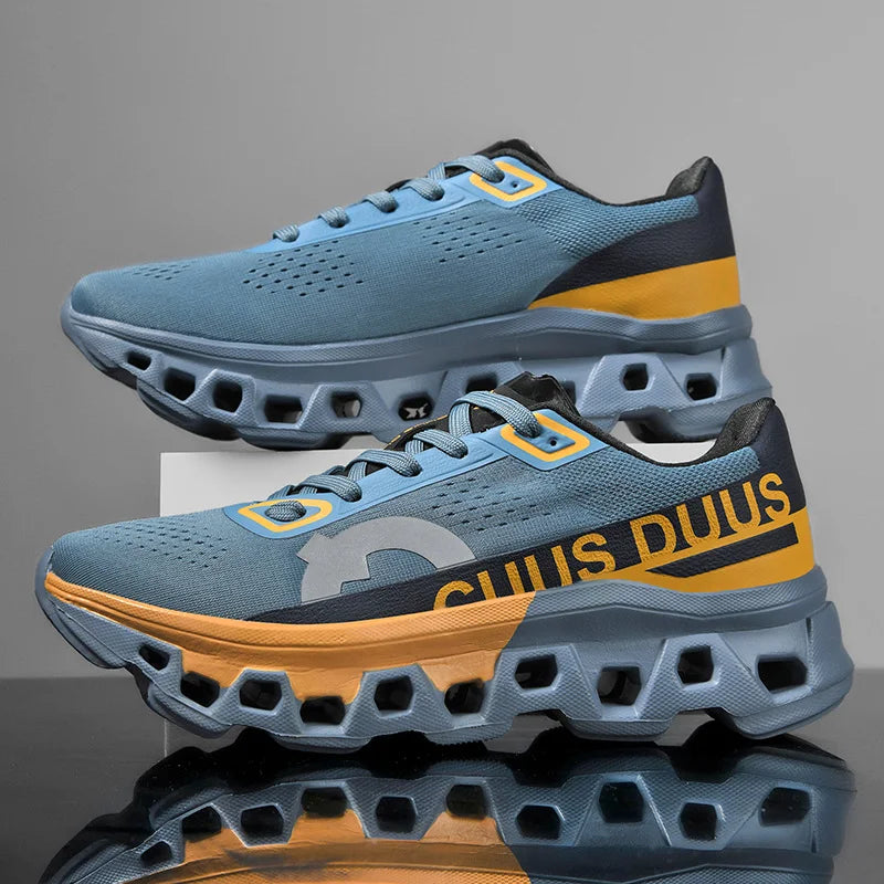 Chaussures de course pour hommes, chaussures tout-terrain, amortissantes, antidérapantes, respirantes, en maille, chaussures de luxe, baskets de course pour couple en plein air