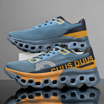 Chaussures de course pour hommes, chaussures tout-terrain, amortissantes, antidérapantes, respirantes, en maille, chaussures de luxe, baskets de course pour couple en plein air