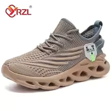 YRZL hommes sport course noir Jogging chaussures espadrilles décontractées en plein air respirant maille femmes léger absorption des chocs noir Tennis