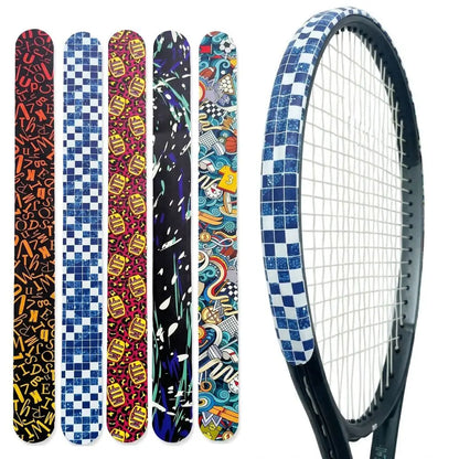 Autocollant de bord de raquette de tennis en PU, haute élasticité, anti-friction, bande de protection pour cadre de raquette de tennis, haute adhérence, durable