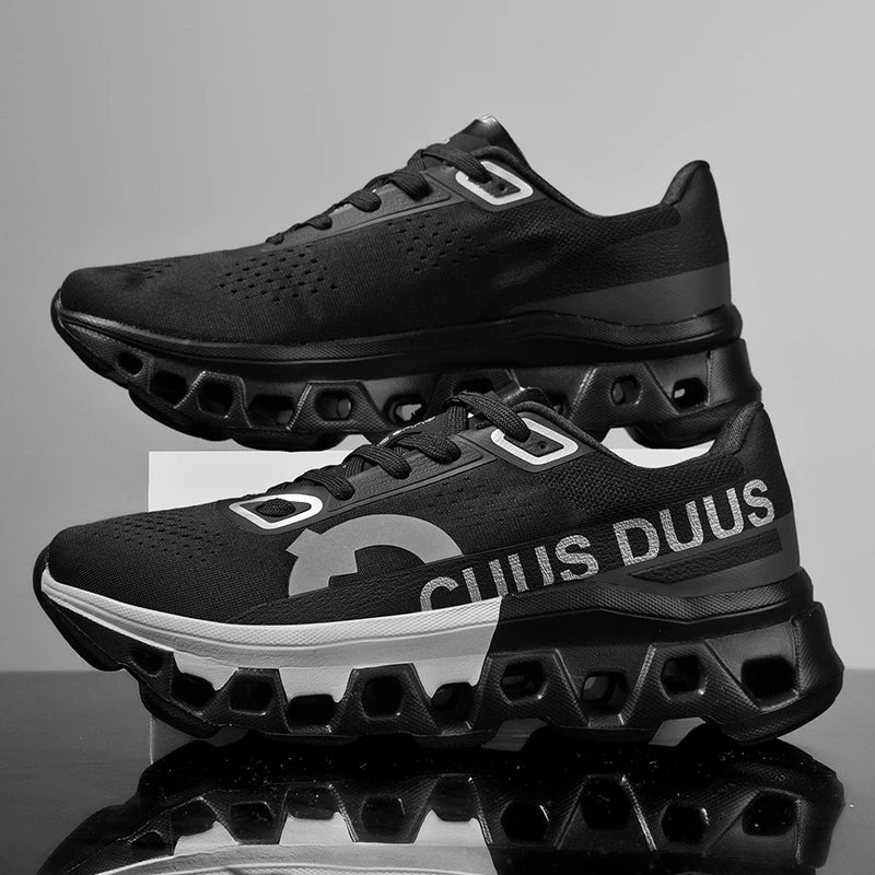 Chaussures de course pour hommes, chaussures tout-terrain, amortissantes, antidérapantes, respirantes, en maille, chaussures de luxe, baskets de course pour couple en plein air