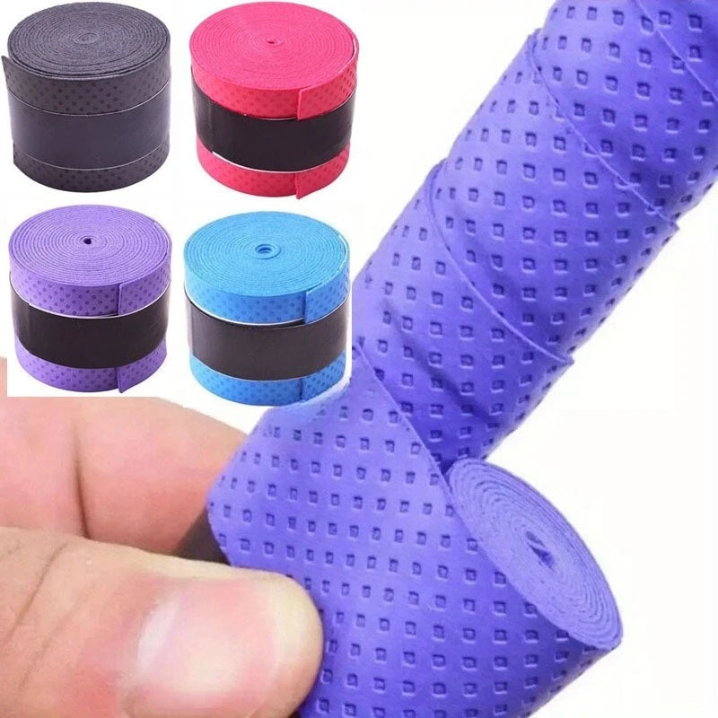 Bande antidérapante absorbant la sueur pour raquette en tissu PU, 2 pièces, pour le Tennis