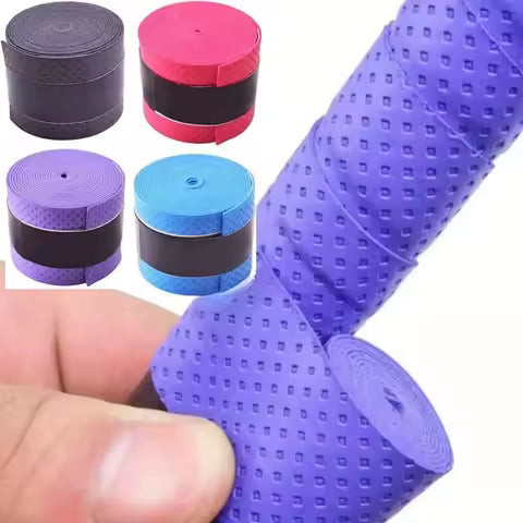 Bande antidérapante absorbant la sueur pour raquette en tissu PU, 2 pièces, pour le Tennis