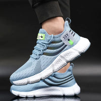Chaussures  Décontractées pour Homme, Baskets Légères et Respirantes, en Maille, Noires, de Course, d'Athlétisme, de Jogging, de Tennis, de Marche