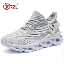 YRZL hommes sport course noir Jogging chaussures espadrilles décontractées en plein air respirant maille femmes léger absorption des chocs noir Tennis