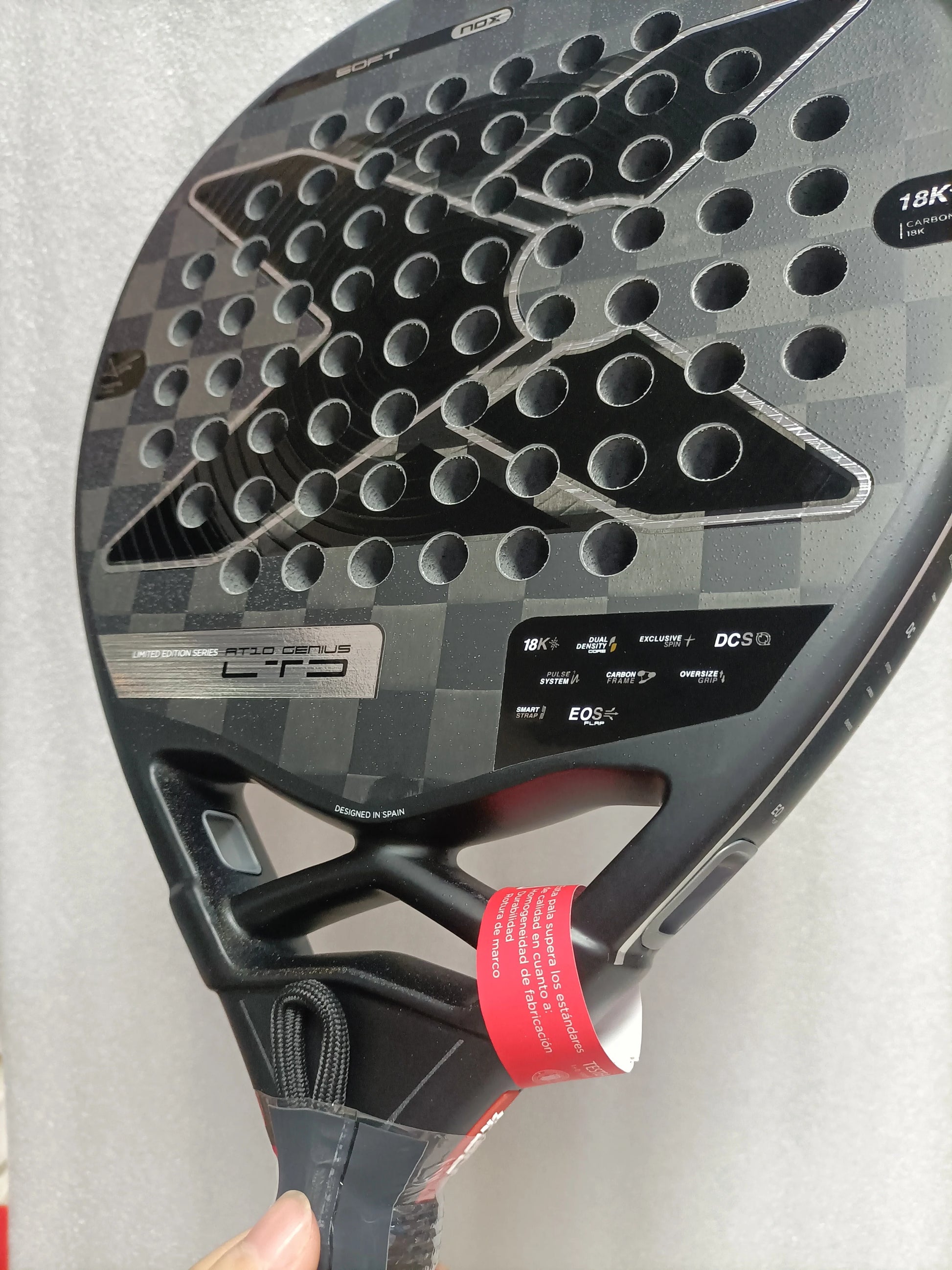 Raquette de padel professionnelle NOX en fibre de carbone composite, forme diamant, mousse EVA laminée, Fengdong 3D SPIN, raquette de sport