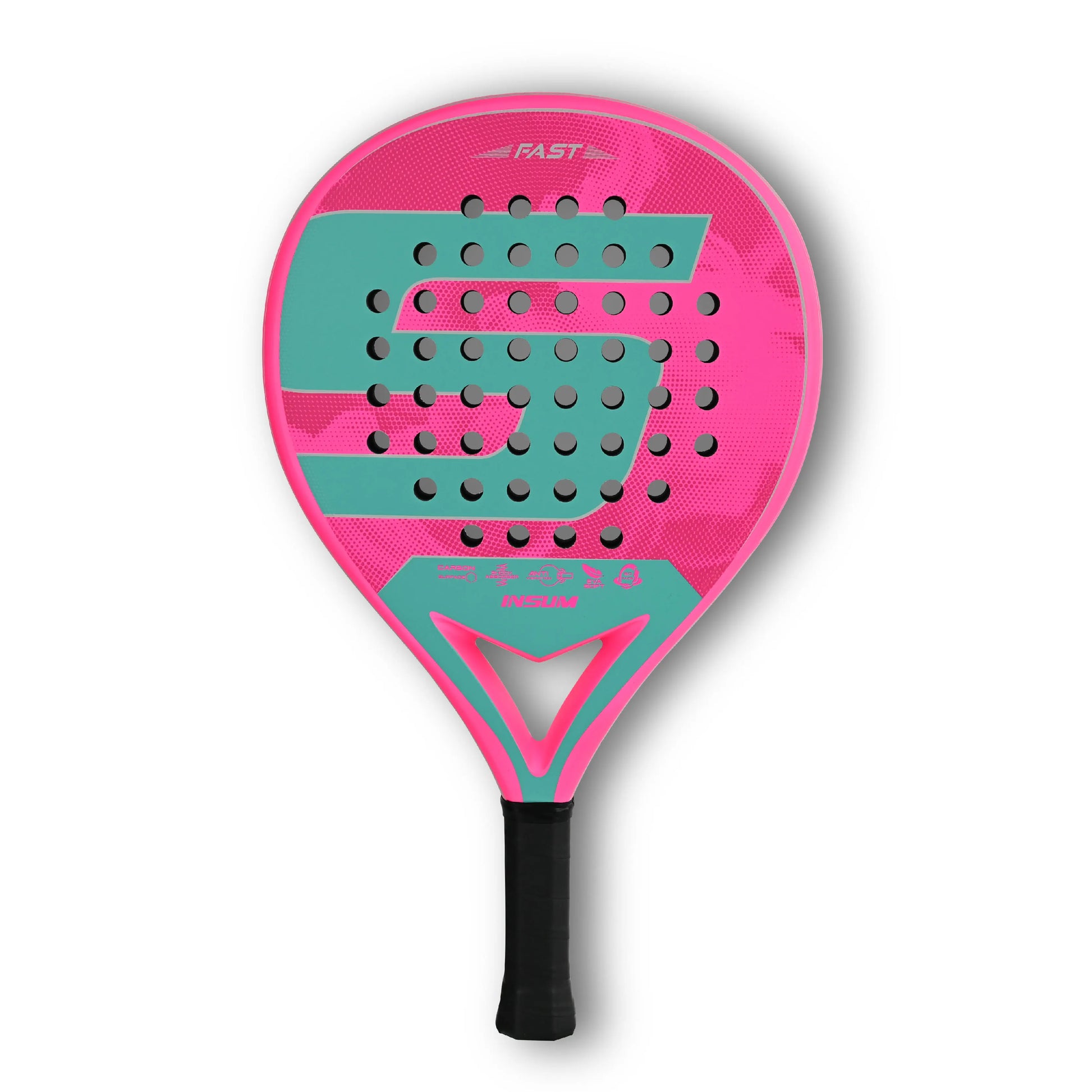 INSUM-Raquette de padel en fibre de carbone, 2022 fibre de carbone, surface souple, haute balance, forme de diamant, raquette de sport pour pagaie avancée plus tard