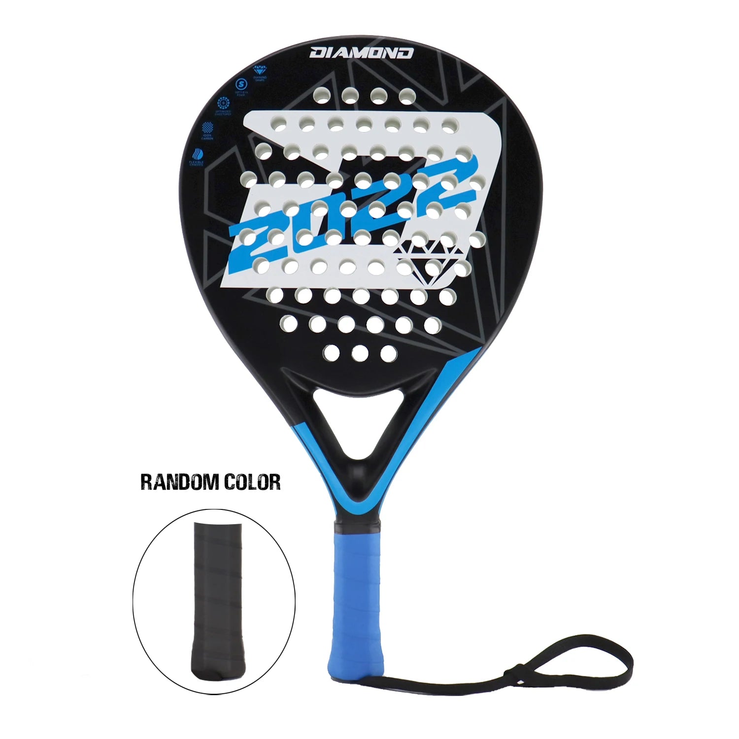 INSUM-Raquette de padel en fibre de carbone, 2022 fibre de carbone, surface souple, haute balance, forme de diamant, raquette de sport pour pagaie avancée plus tard