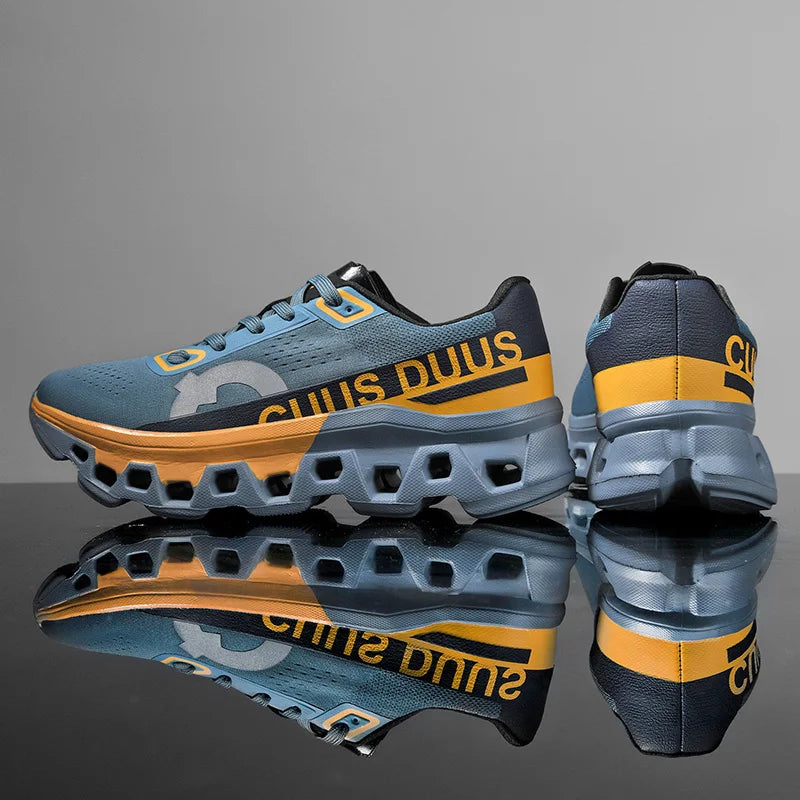 Chaussures de course pour hommes, chaussures tout-terrain, amortissantes, antidérapantes, respirantes, en maille, chaussures de luxe, baskets de course pour couple en plein air