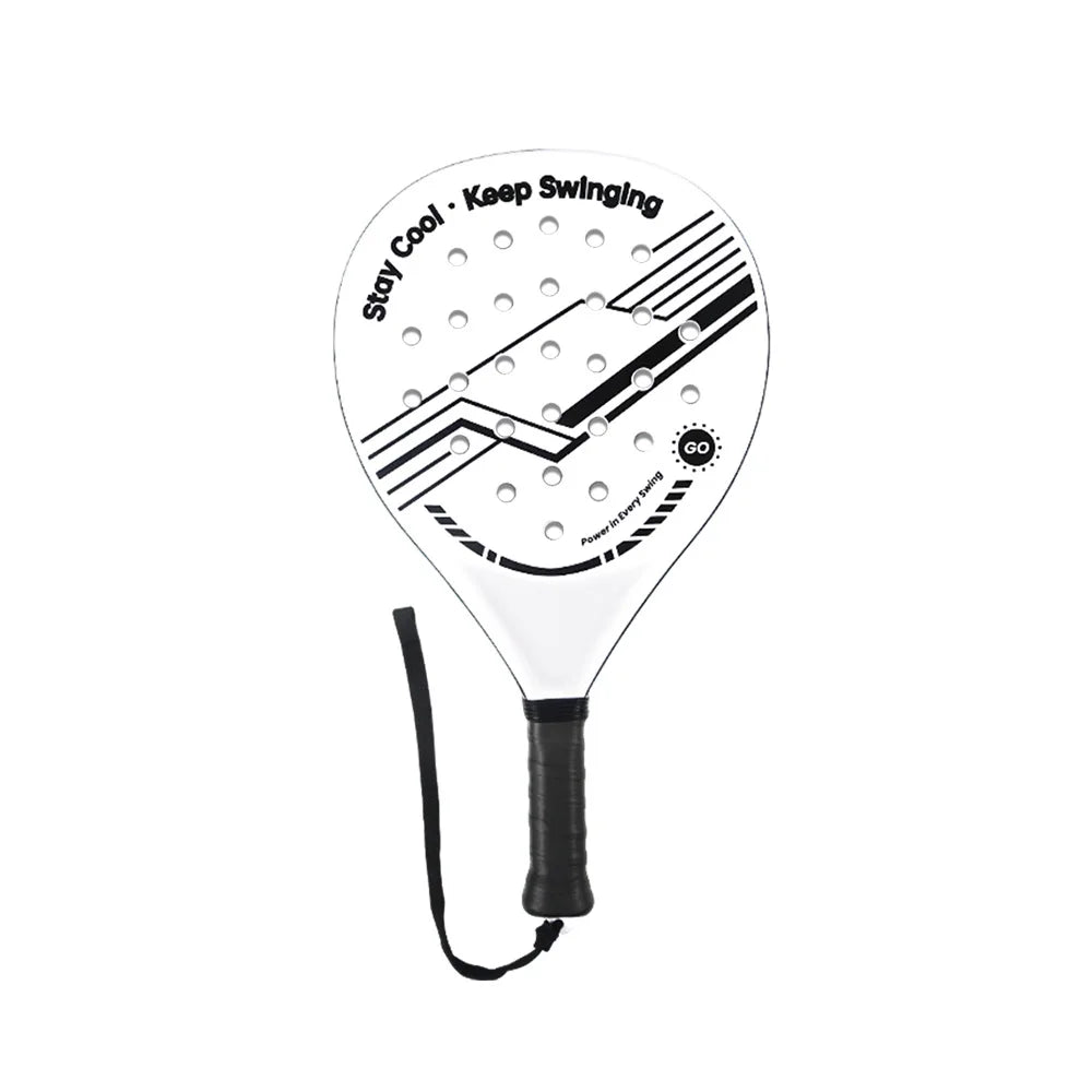 Raquette de padel légère, Surface en Fiber de carbone avec noyau en mousse flexible à mémoire de forme EVA pour joueurs débutants et intermédiaires